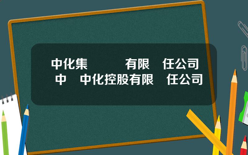 中化集團財務有限責任公司 中國中化控股有限責任公司